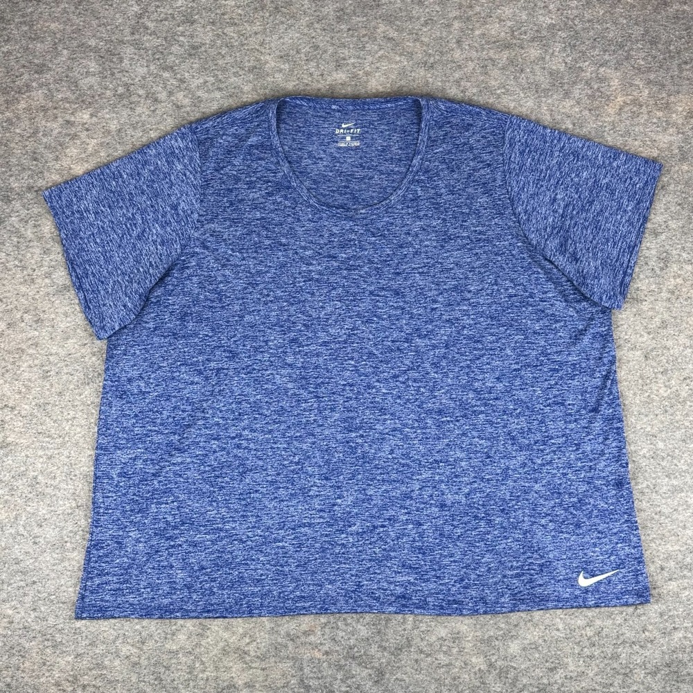 Nike Dri Fit Legend Tee T-Shirt Polyester Blue Plus Womens Plus 3X